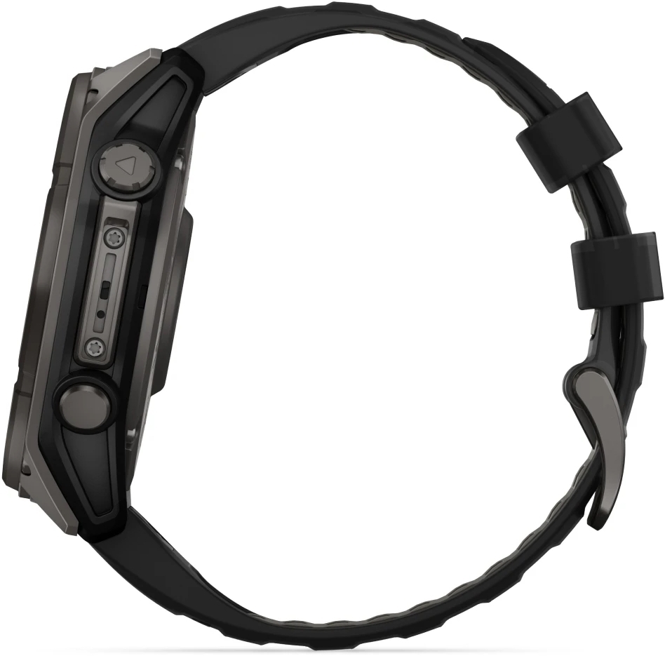 Смарт-часы Garmin Fenix 8 51mm Saph Solar CrbnGry Ti/Blk Blk/PblGryBnd (010-02907-11) фото 