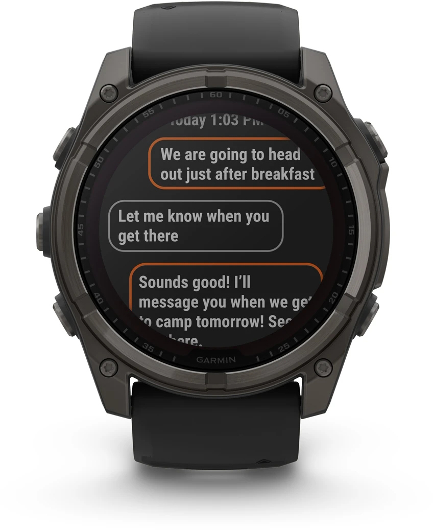 Смарт-часы Garmin Fenix 8 51mm Saph Solar CrbnGry Ti/Blk Blk/PblGryBnd (010-02907-11) фото 