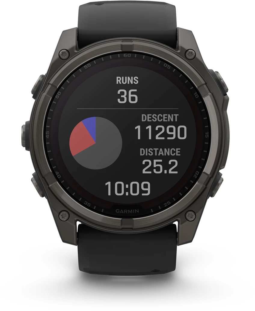 Смарт-часы Garmin Fenix 8 51mm Saph Solar CrbnGry Ti/Blk Blk/PblGryBnd (010-02907-11) фото 