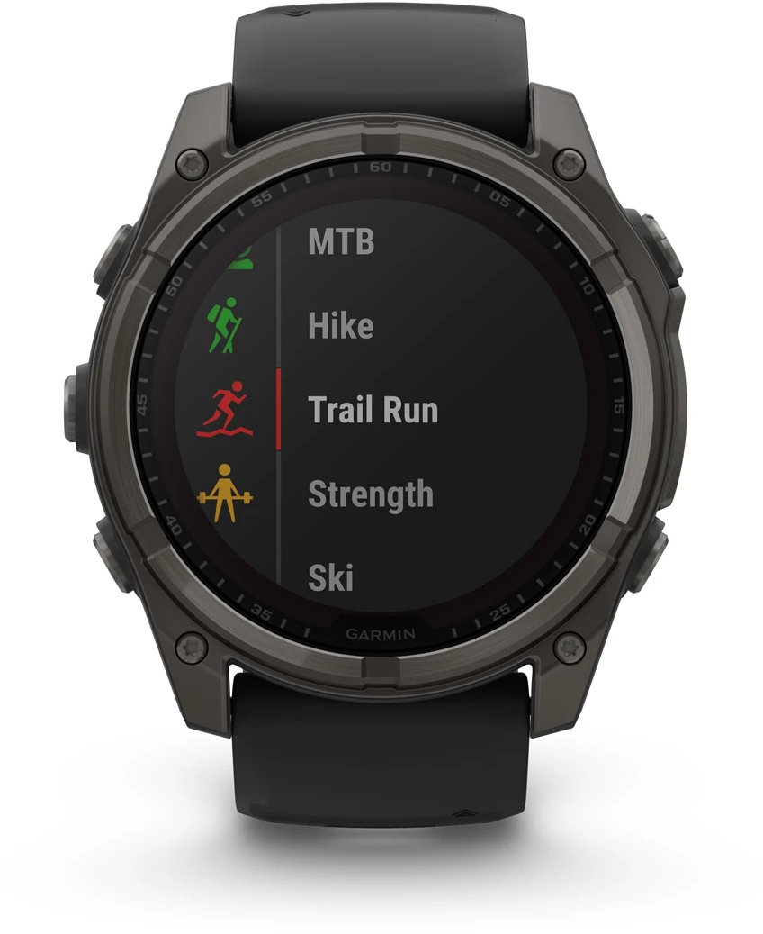 Смарт-часы Garmin Fenix 8 51mm Saph Solar CrbnGry Ti/Blk Blk/PblGryBnd (010-02907-11) фото 