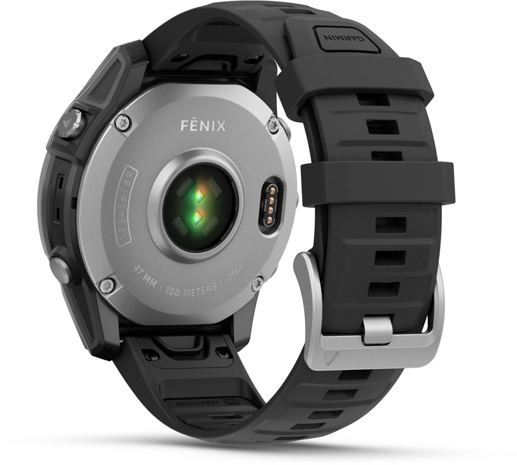 Смарт-годинник Garmin Fenix E 47mm Stainless Steel/Black (010-03025-00)фото