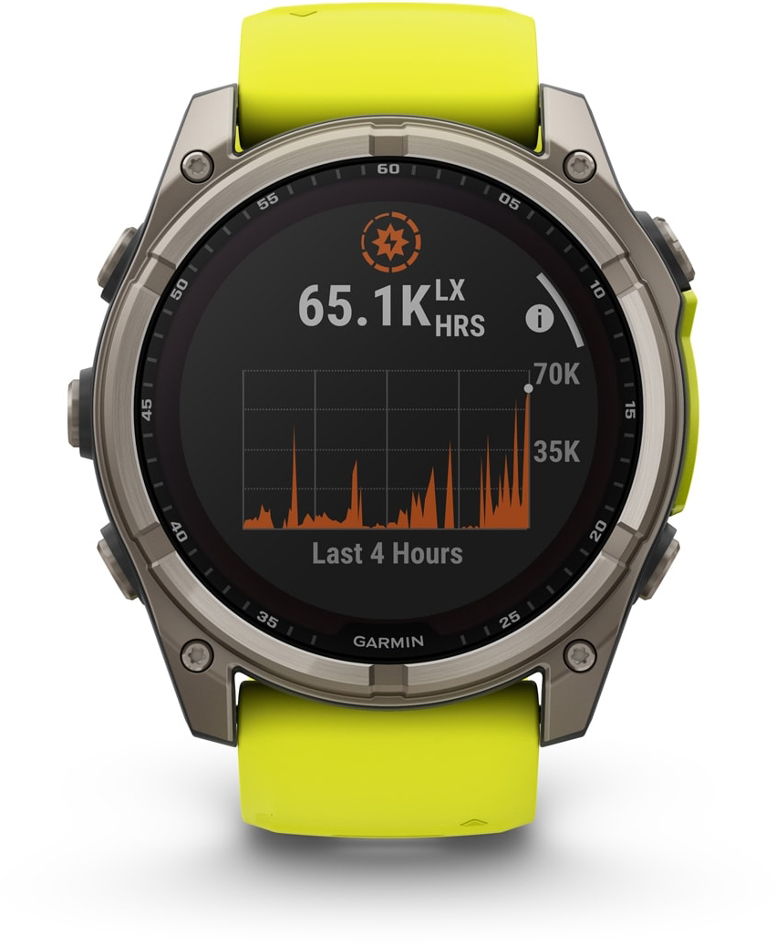 Смарт-годинник Garmin Fenix 8 51mm Saph Solar BareTi/Graphite AmpYe/GrphBnd (010-02907-21)фото