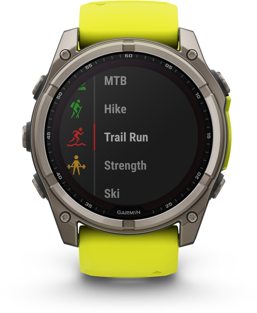 Смарт-годинник Garmin Fenix 8 51mm Saph Solar BareTi/Graphite AmpYe/GrphBnd (010-02907-21)фото