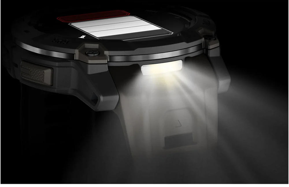 Смарт-годинник Garmin Instinct 3 50mm AMOLED Black with Bolt Blue Accents (010-03020-03)фото