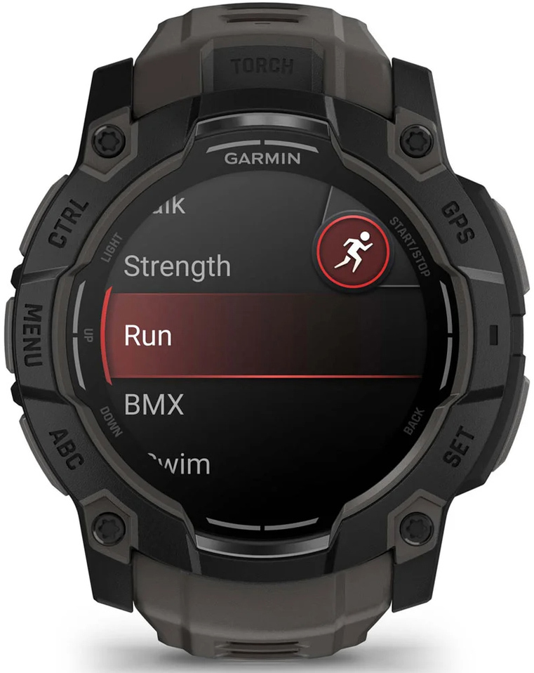 Смарт-часы Garmin Instinct 3 50mm AMOLED Black Bezel with Charcoal Band (010-03020-00) фото 