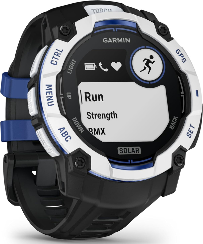 Смарт-годинник Garmin Instinct 3 50mm Solar Whitestone with Black Band (010-02935-03)фото