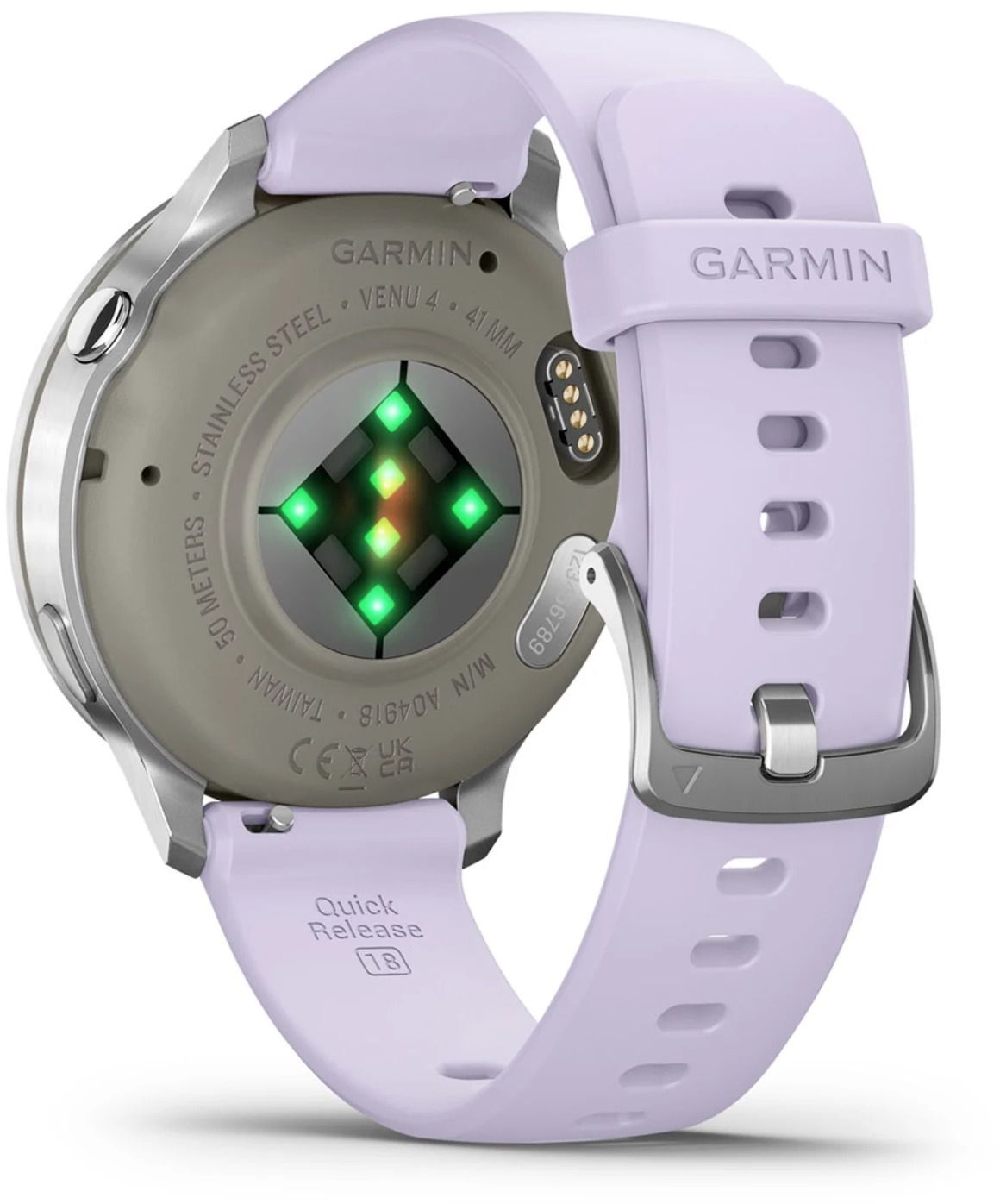 Смарт-годинник Garmin Venu 4 (41mm) Gray w/ Silver + Periwinkle (010-03013-01)фото
