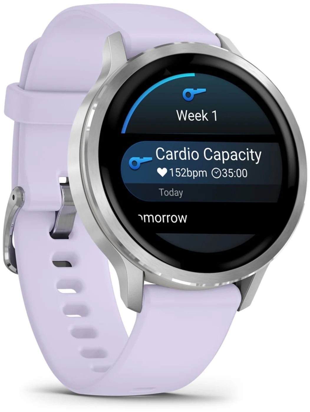 Смарт-годинник Garmin Venu 4 (41mm) Gray w/ Silver + Periwinkle (010-03013-01)фото