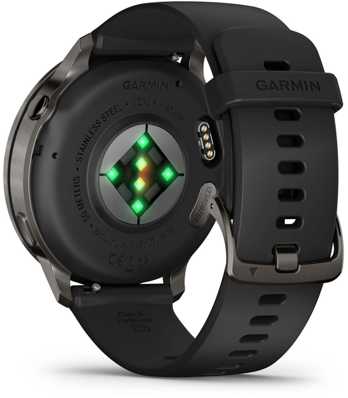 Смарт-годинник Garmin Venu 4 (45mm) Black w/ Slate + Black (010-03014-00)фото