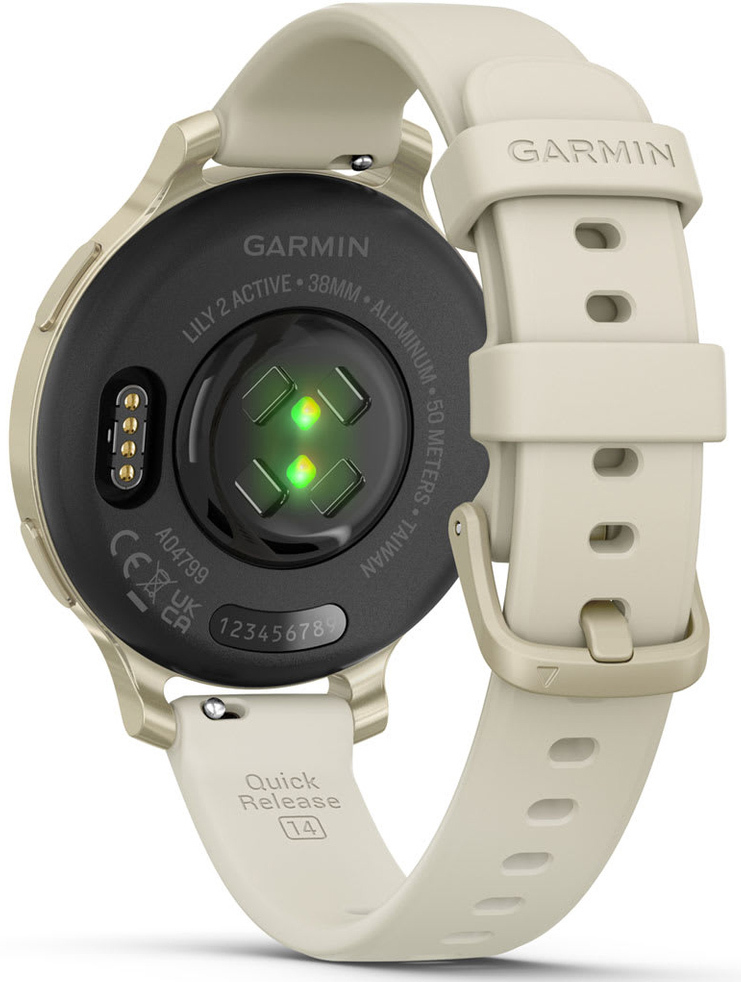 Смарт-часы Garmin Lily 2 Active Lunar Gold/Bone Silicone (010-02891-00) фото 
