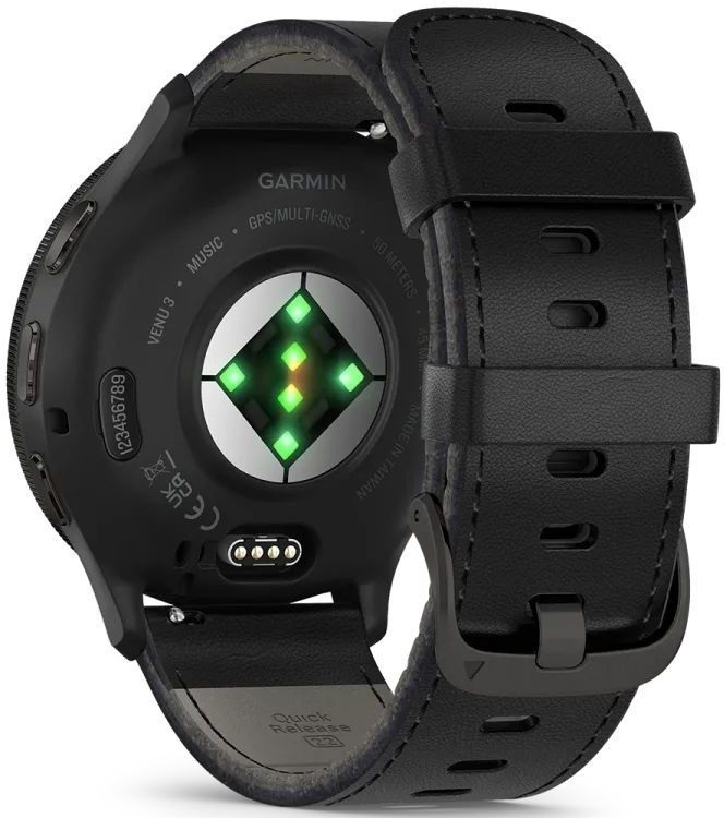 Смарт-часы Garmin Venu 3 Black + Slate Leather (010-02784-52) фото 