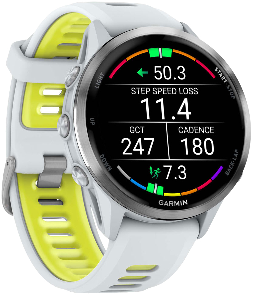 Смарт-годинник Garmin Forerunner 970 Whitestone/Amp Yellow (010-02969-11)фото