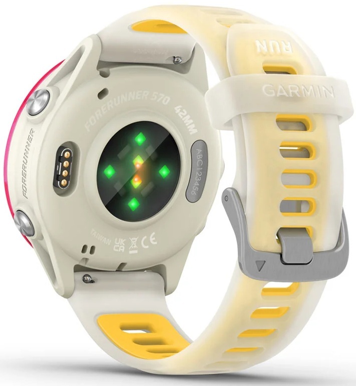 Смарт-часы Garmin Forerunner 570 42MM Bone/Raspberry/Mango (010-02970-02) фото 