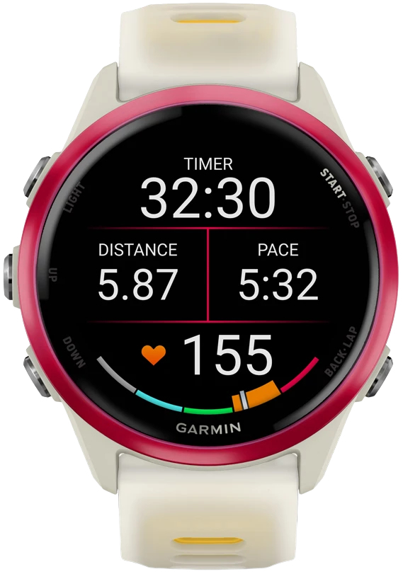 Смарт-часы Garmin Forerunner 570 42MM Bone/Raspberry/Mango (010-02970-02) фото 