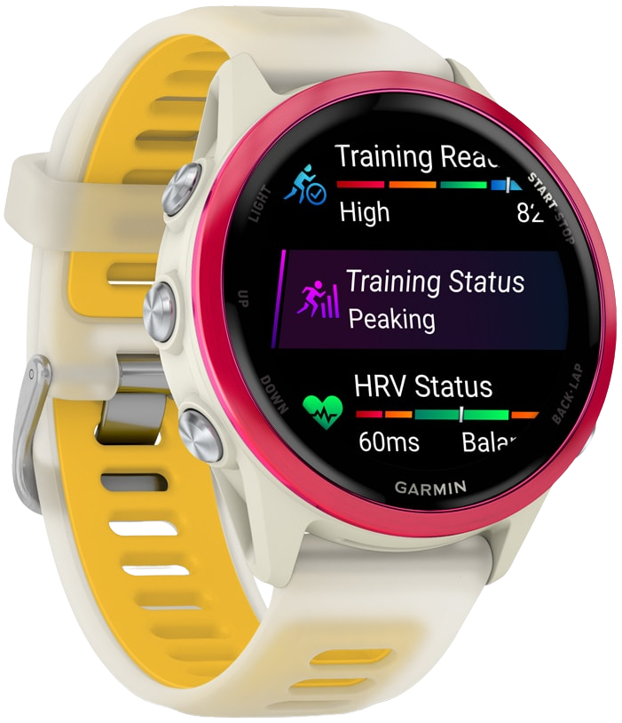 Смарт-часы Garmin Forerunner 570 42MM Bone/Raspberry/Mango (010-02970-02) фото 