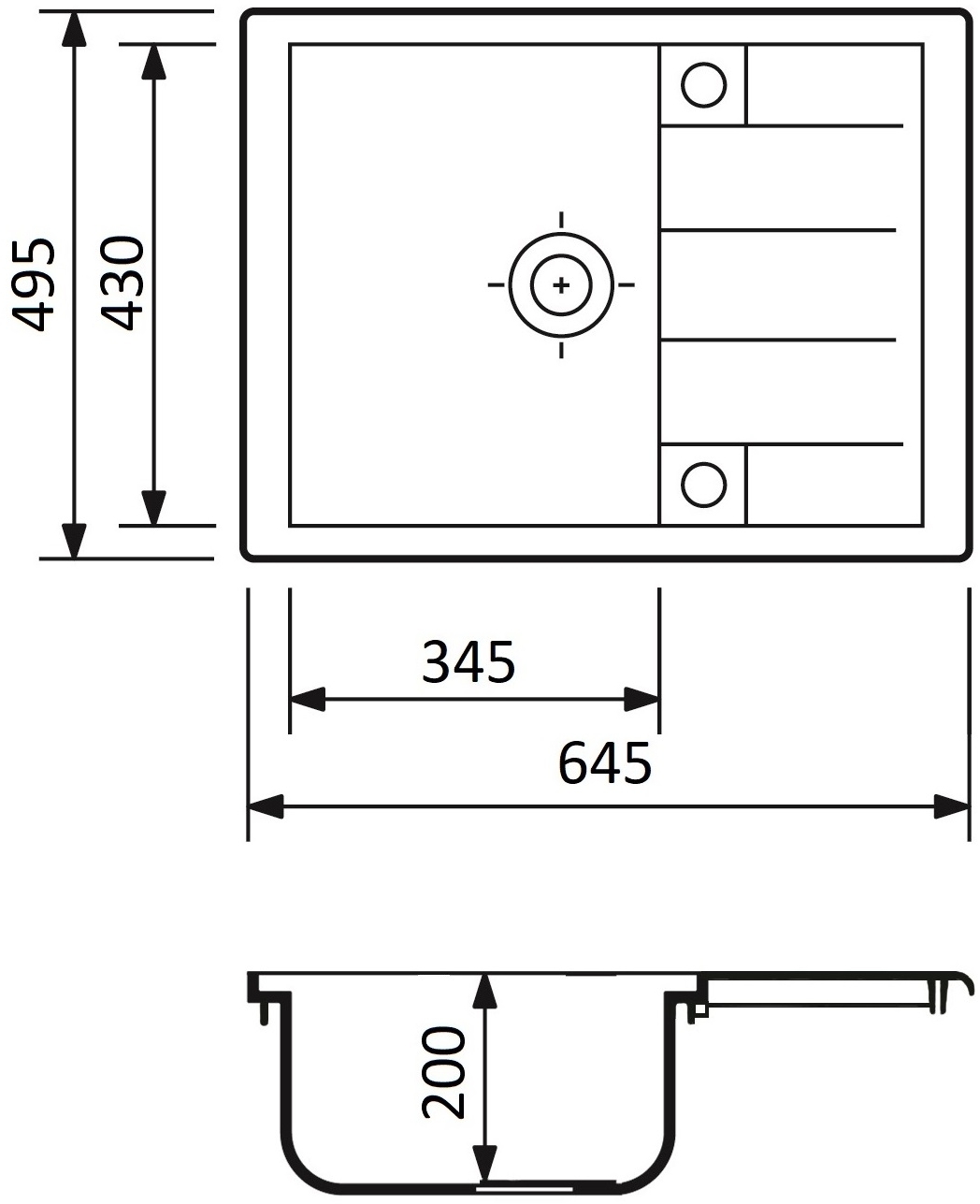 Набір кухонний Adamant Anila, штучний камінь, 645х495х200мм (182496910306)фото