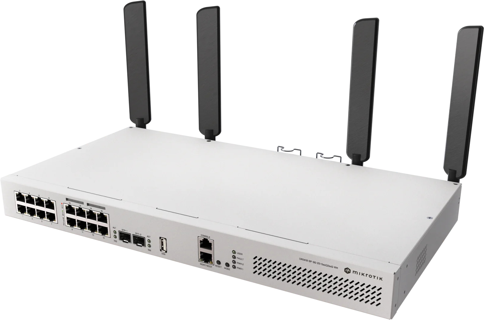 Коммутатор MikroTik Cloud Router Switch CRS418-8P-8G-2S+5axQ2axQ-RM (CRS418-8P-8G-2S+5AXQ2AXQ) фото 2