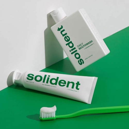 Зубна паста Solident Watermelon mint Кавун-м'ята Щоденна відбілююча 90 гфото