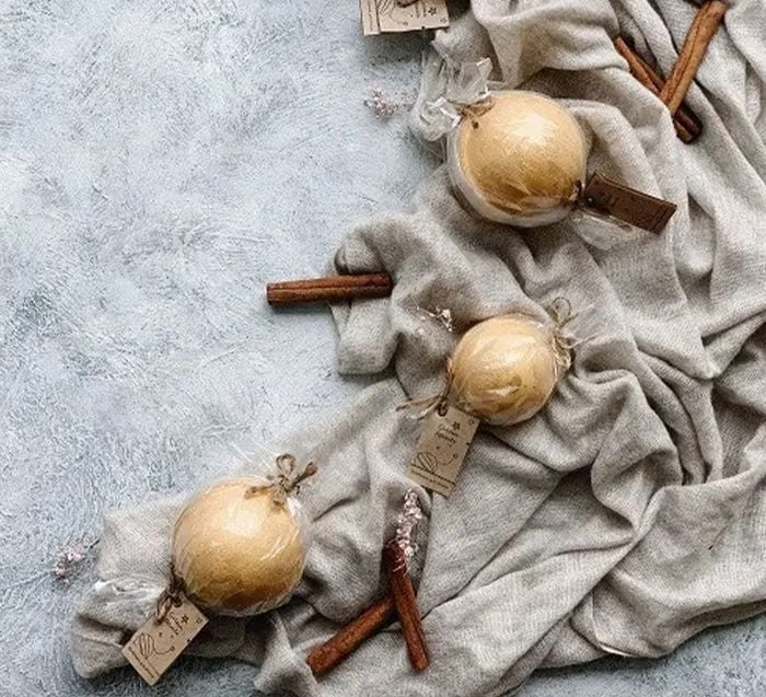 Бомбочка для ванны Dushka Golden Miracle Big 220 г фото 2