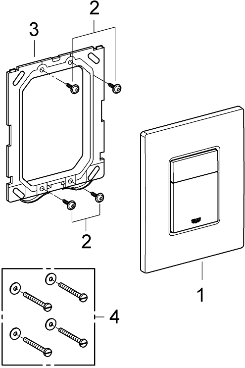 Накладная панель смыва Grohe Skate Cosmopolitan, хром (38732000) фото 3