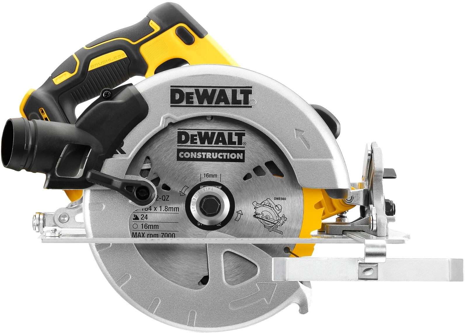 Пила дискова акумуляторна DeWalt 18В XR (без АКБ та ЗП), (DCS570N)фото