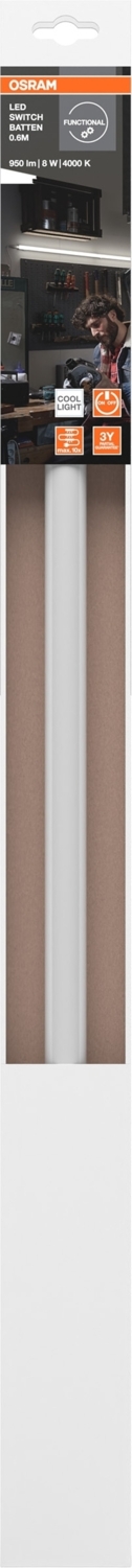 Светильник линейный Osram Switch Batten 8Вт 900Лм 4000К белый (4099854532658) фото