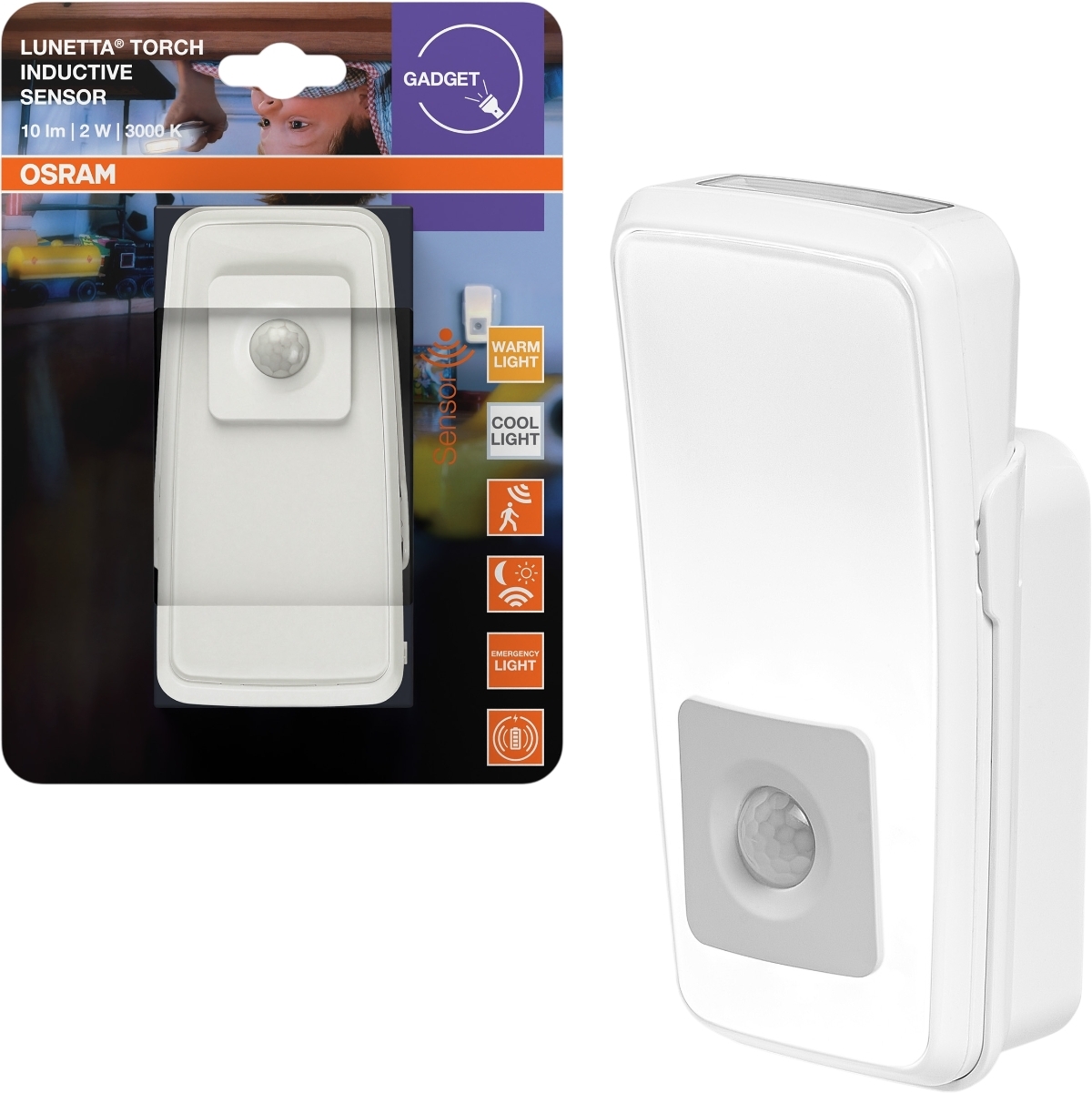 Светильник ночник с аккумулятором Osram Lunetta Torch Inductive 2Вт 3000К 10лм (4099854530739) фото 3