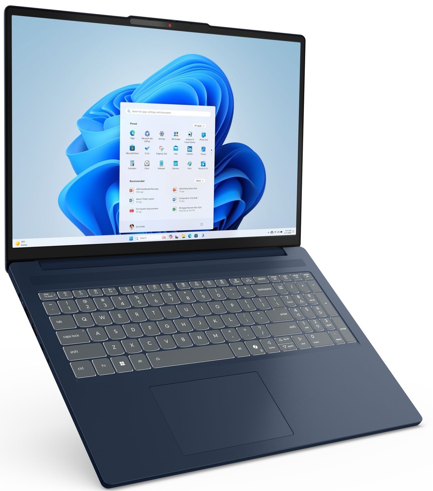 Ноутбук LENOVO IdeaPad Slim 3 16ARP10 Cosmic Blue (83K8006LRA)фото13