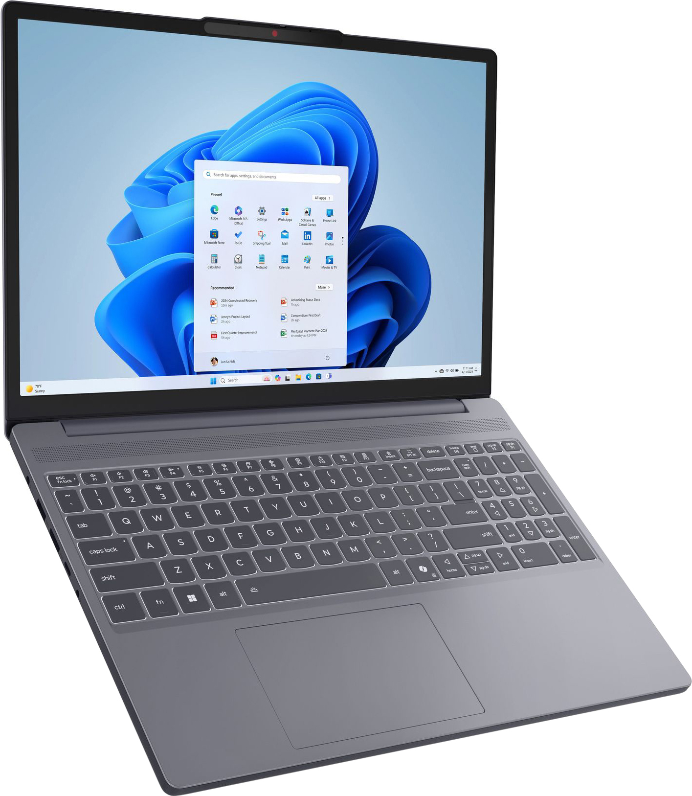 Ноутбук LENOVO IdeaPad Slim 3 15ARP10 Luna Grey (83K70063RA)фото13