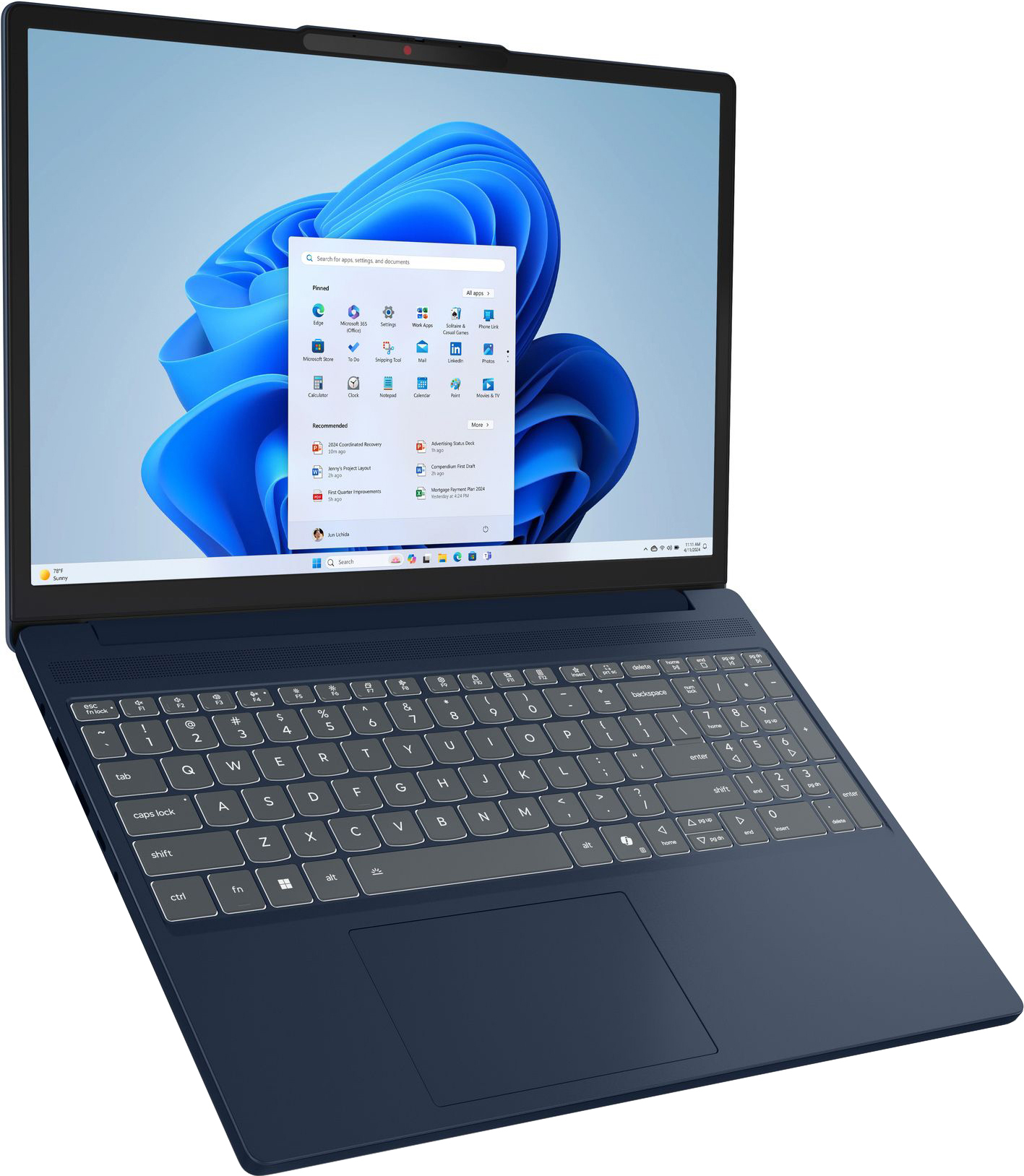 Ноутбук LENOVO IdeaPad Slim 3 15ARP10 Cosmic Blue (83K7005VRA)фото13