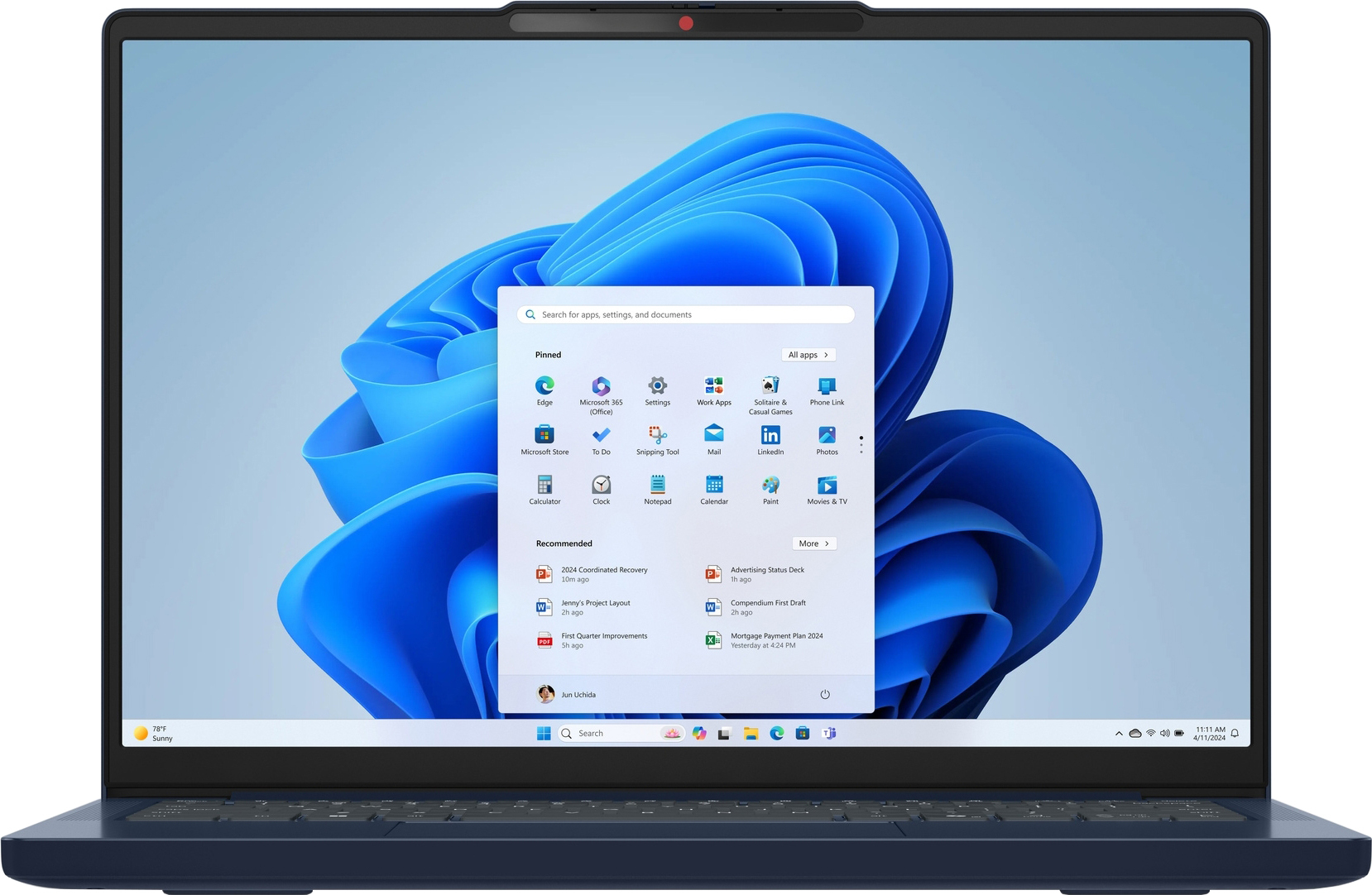 Ноутбук LENOVO IdeaPad Slim 3 14IRH10 Cosmic Blue (83K000AJRA)фото4