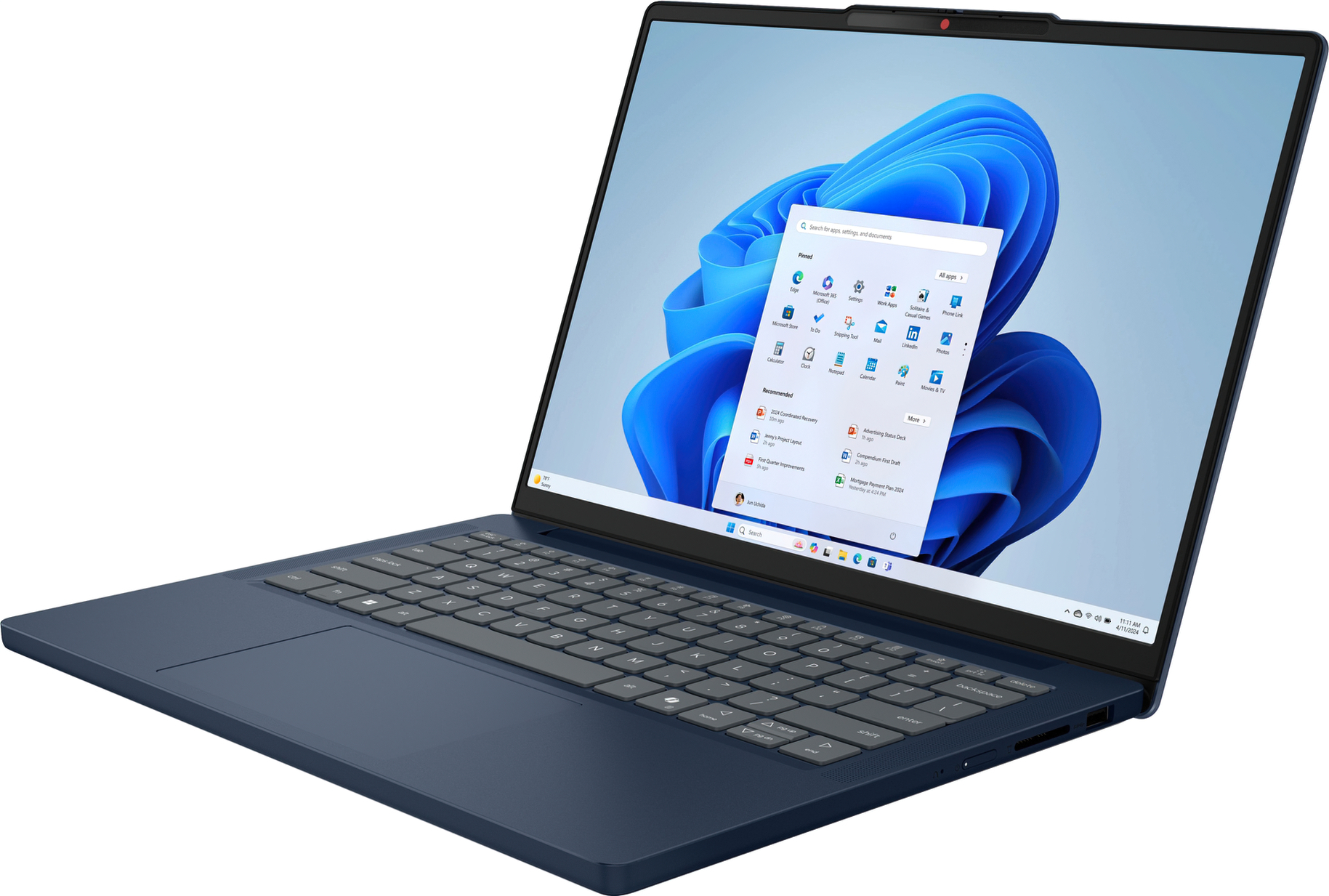 Ноутбук LENOVO IdeaPad Slim 3 14IRH10 Cosmic Blue (83K000AJRA)фото3