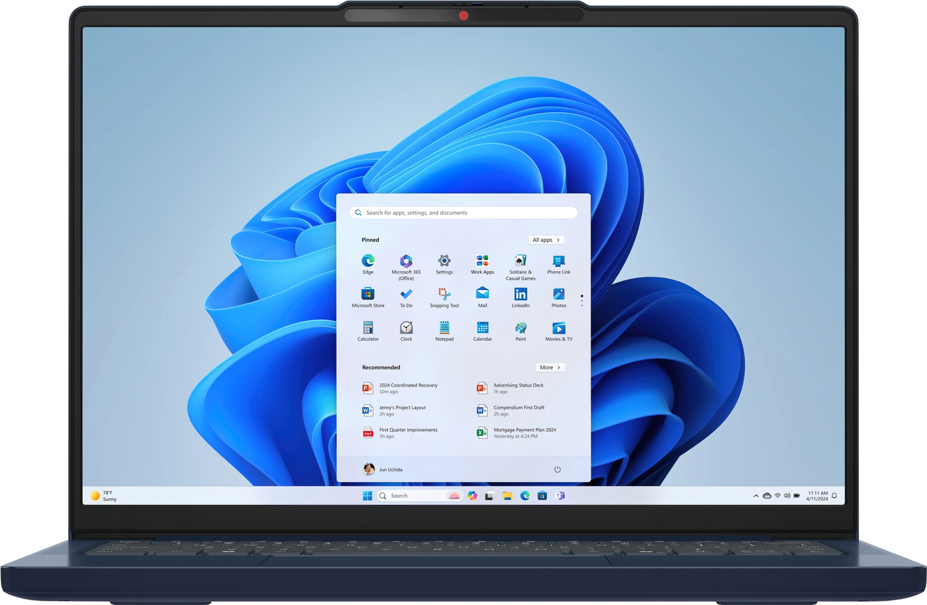 Ноутбук LENOVO IdeaPad Slim 3 14IRH10 Cosmic Blue (83K000AJRA)фото4
