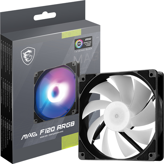 Корпусний вентилятор MSI MAG F120 ARGB-1B (MAG F120 ARGB-1B)фото2