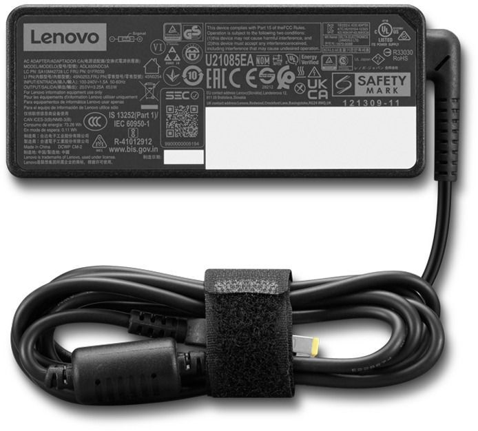 Блок живлення LENOVO 65W Slim Port AC Adapter(CE) 65W Slim Port AC Adapter(CE) (GX21G06615)фото
