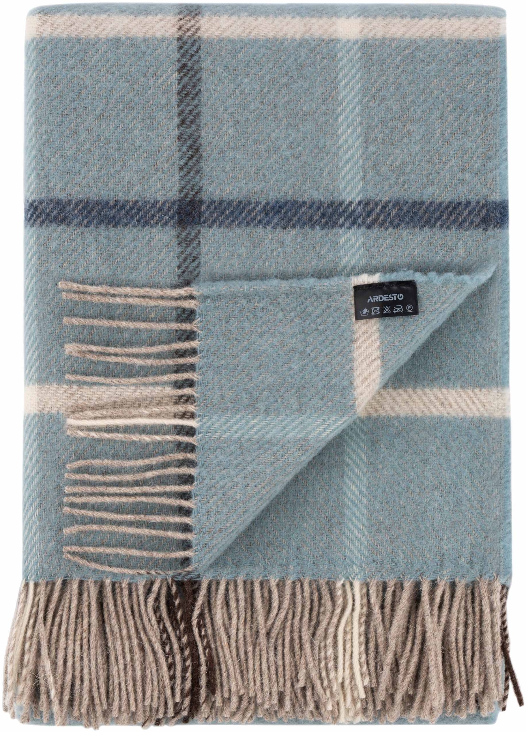 Плед ARDESTO Leonardo Alpina, 140x200 см, 100% шерсть, голубой (ART0704LM) фото 3
