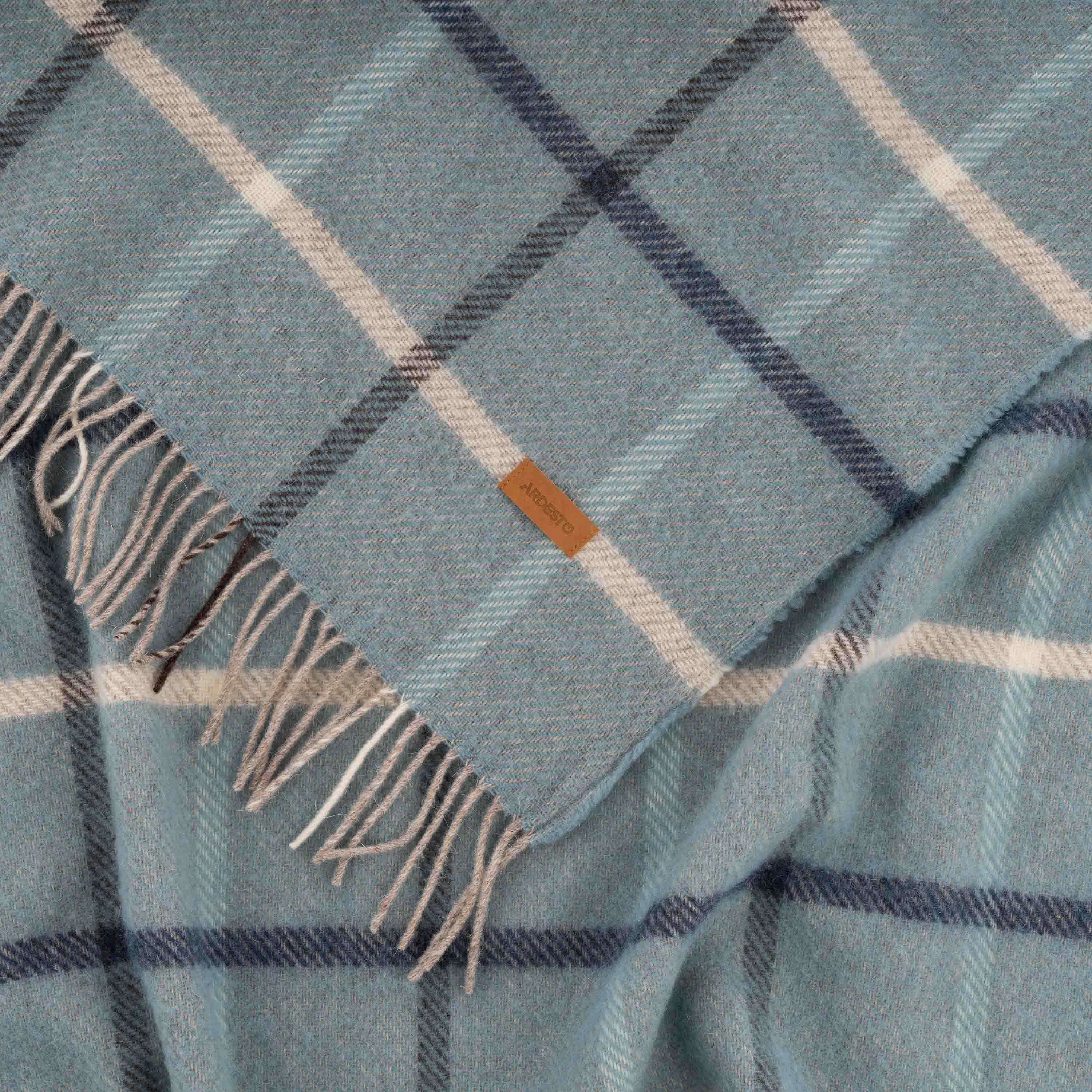 Плед ARDESTO Leonardo Alpina, 140x200 см, 100% шерсть, голубой (ART0704LM) фото 7