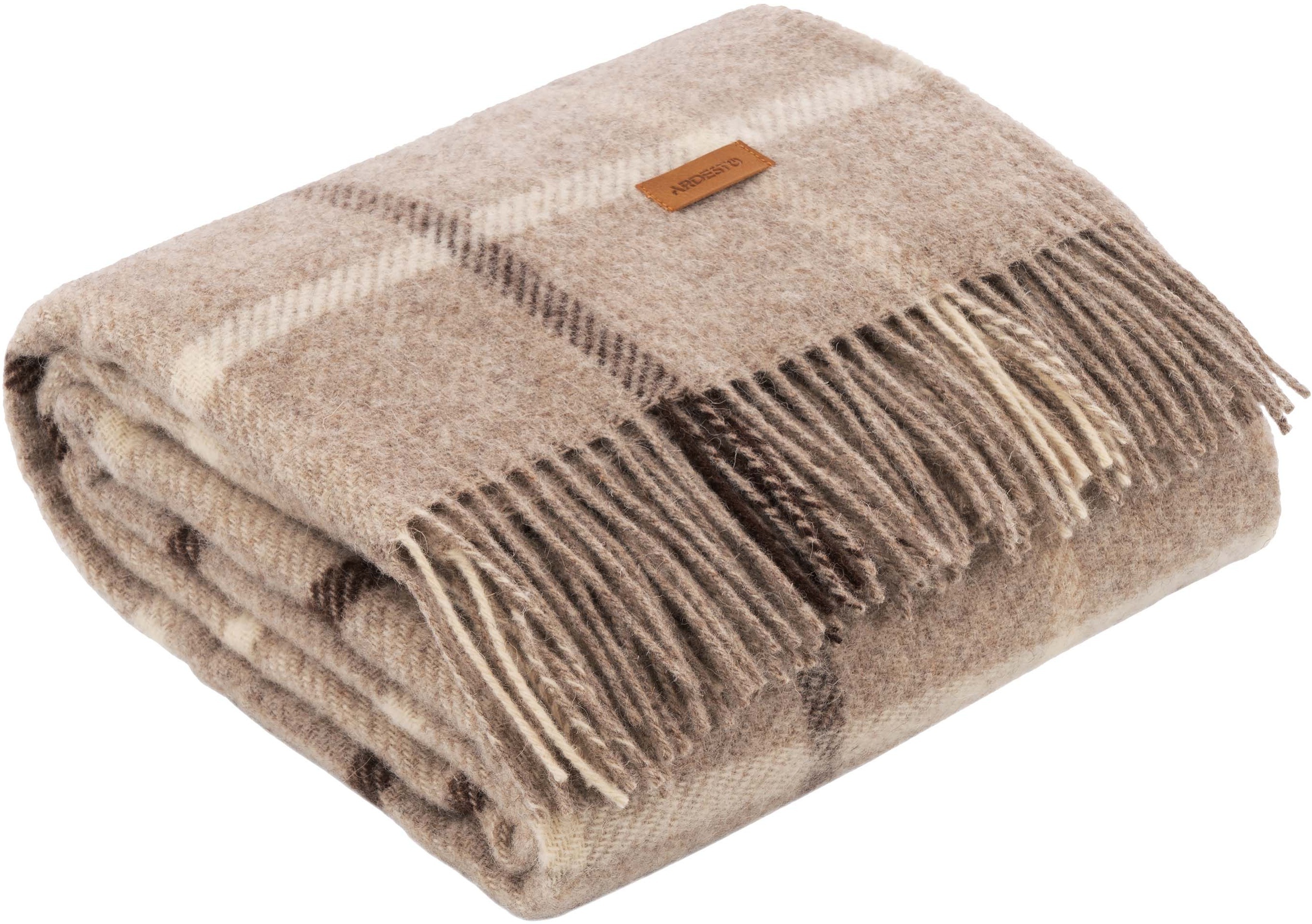 Плед ARDESTO Leonardo Alpina, 140x200 см, 100% шерсть, бежевый (ART0702LM) фото 4