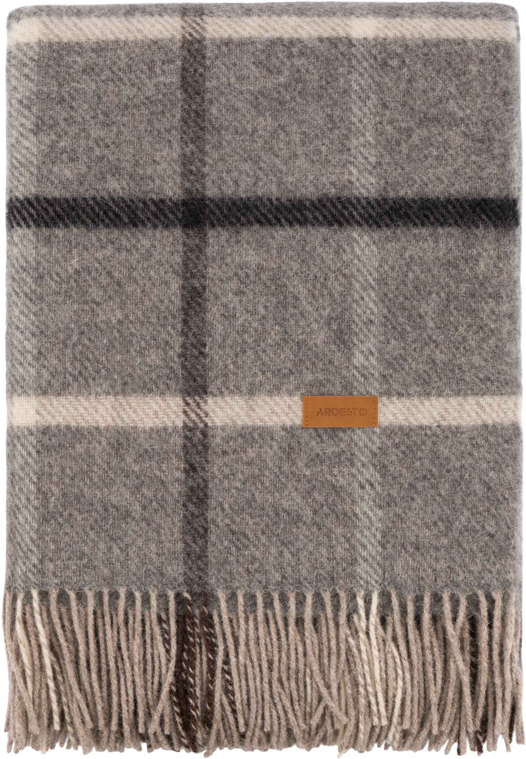 Плед ARDESTO Leonardo Alpina, 140x200 см, 100% шерсть, серый (ART0703LM) фото 2