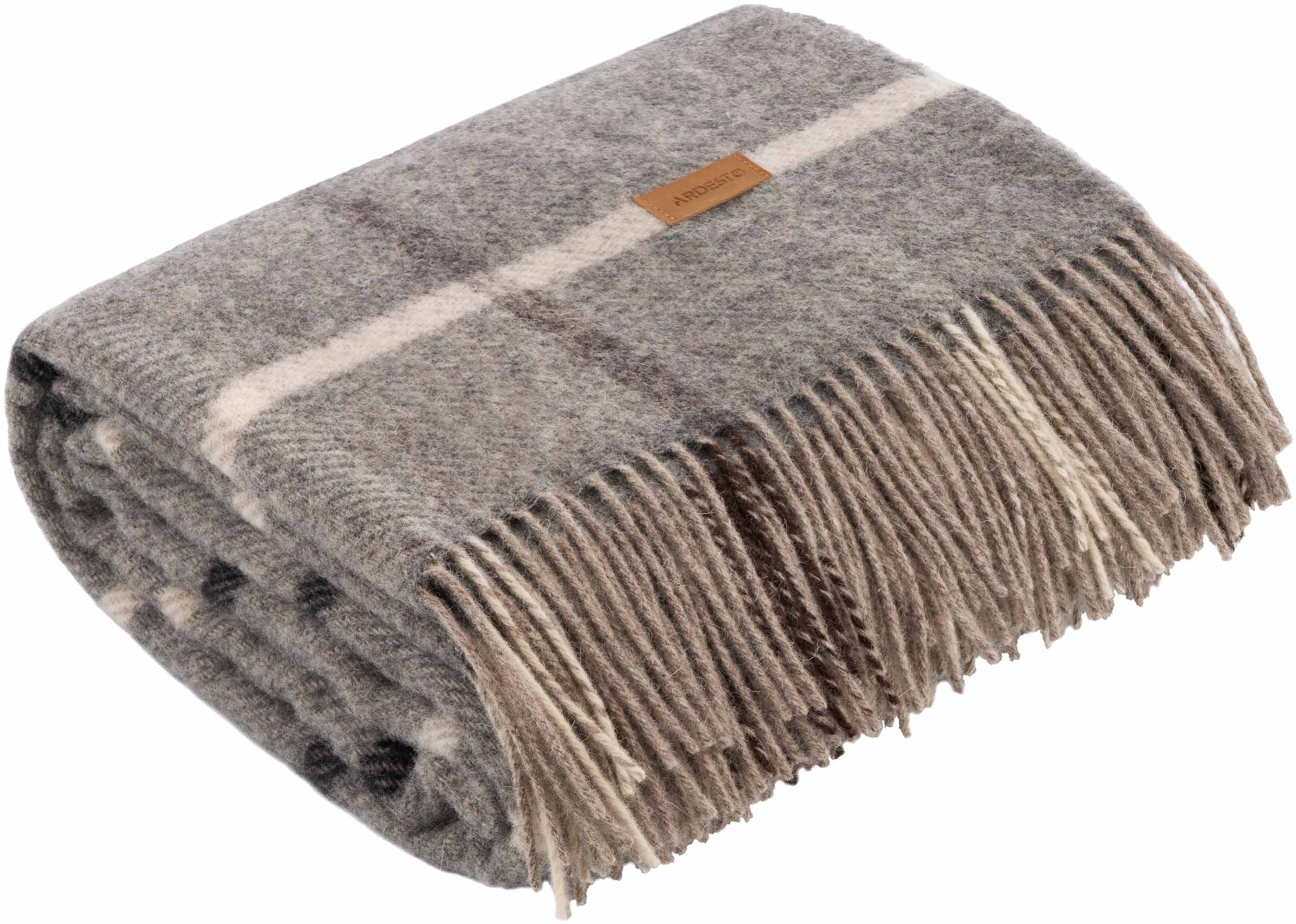 Плед ARDESTO Leonardo Alpina, 140x200 см, 100% шерсть, серый (ART0703LM) фото 4