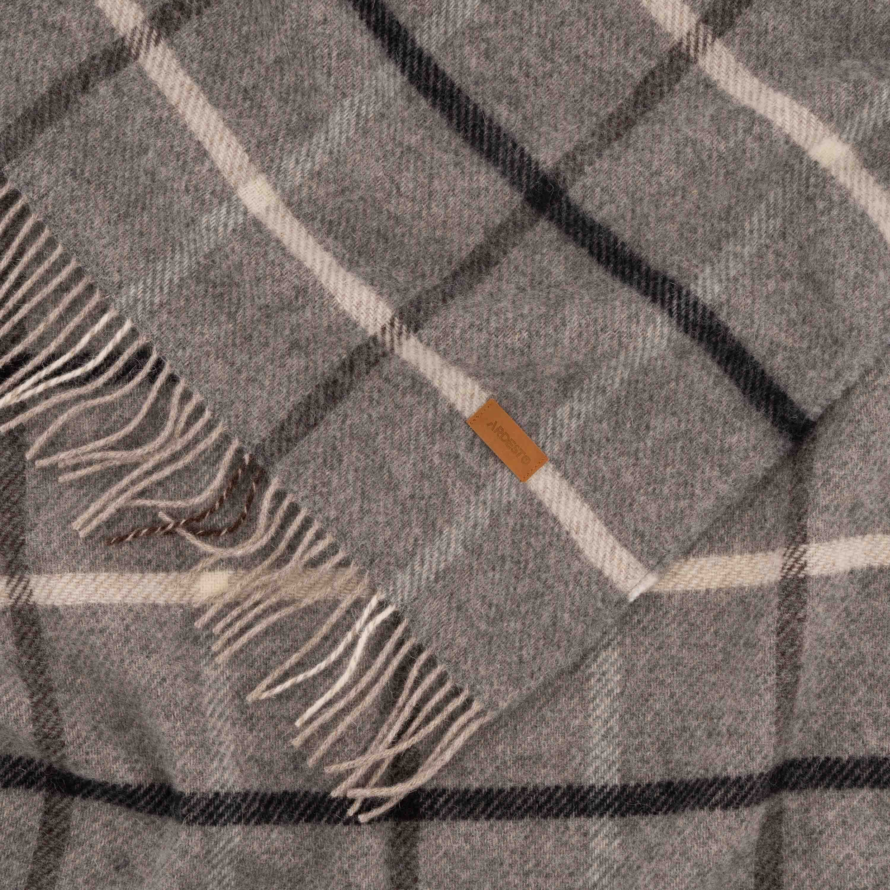 Плед ARDESTO Leonardo Alpina, 140x200 см, 100% шерсть, серый (ART0703LM) фото 7