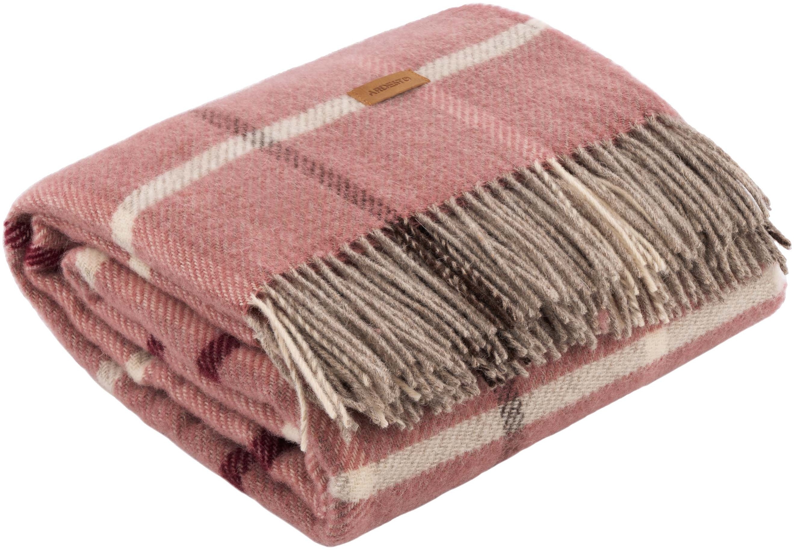 Плед ARDESTO Leonardo Alpina, 140x200 см, 100% шерсть, розовый (ART0701LM) фото 4