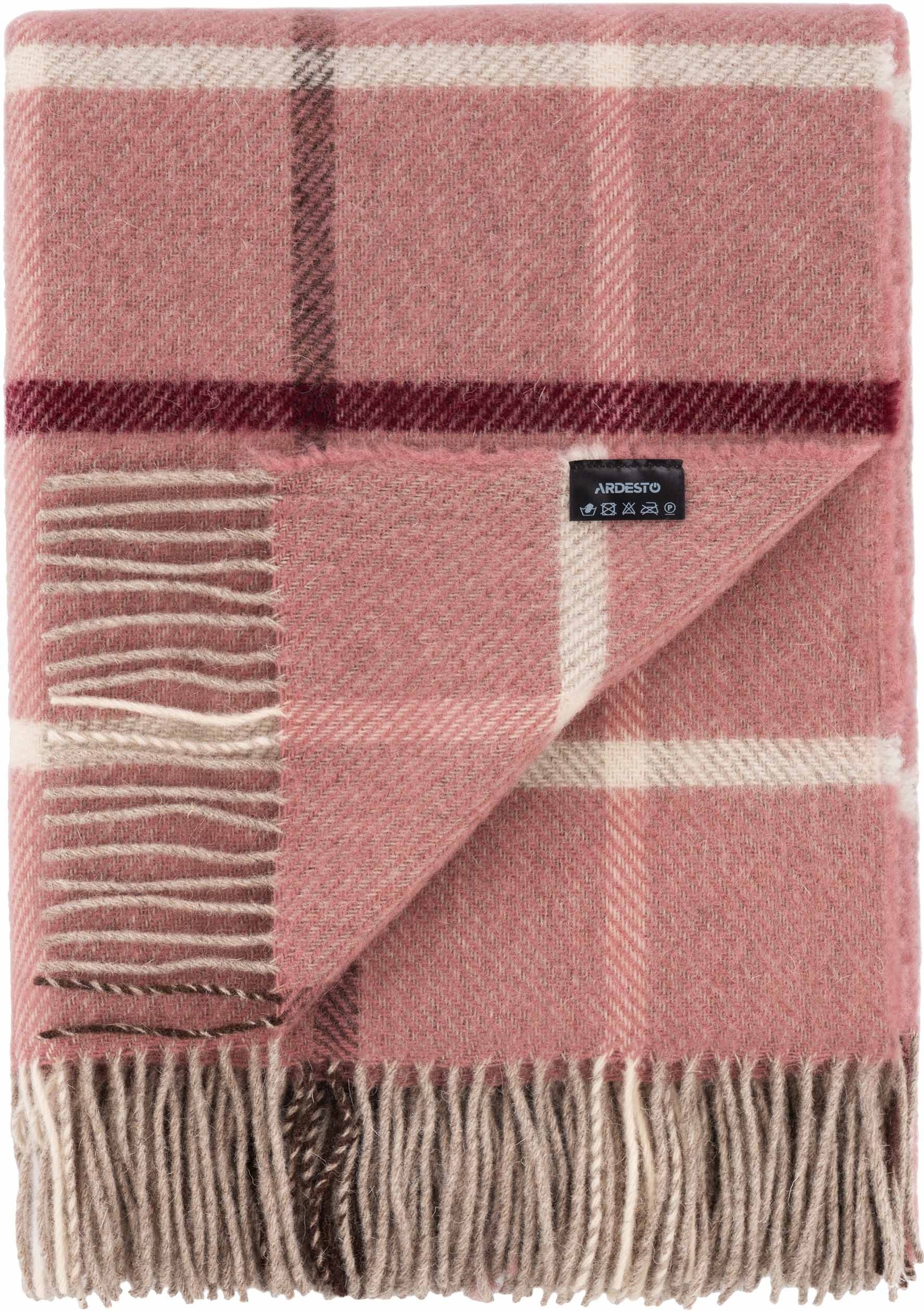 Плед ARDESTO Leonardo Alpina, 140x200 см, 100% шерсть, розовый (ART0701LM) фото 3