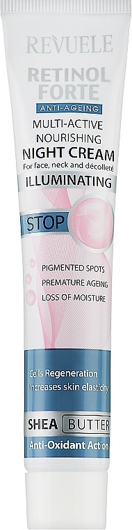 Крем для обличчя нічний Revuele Retinol Forte Anti-Ageing Multi-Active Nourishing поживний мультиактивний 50 млфото