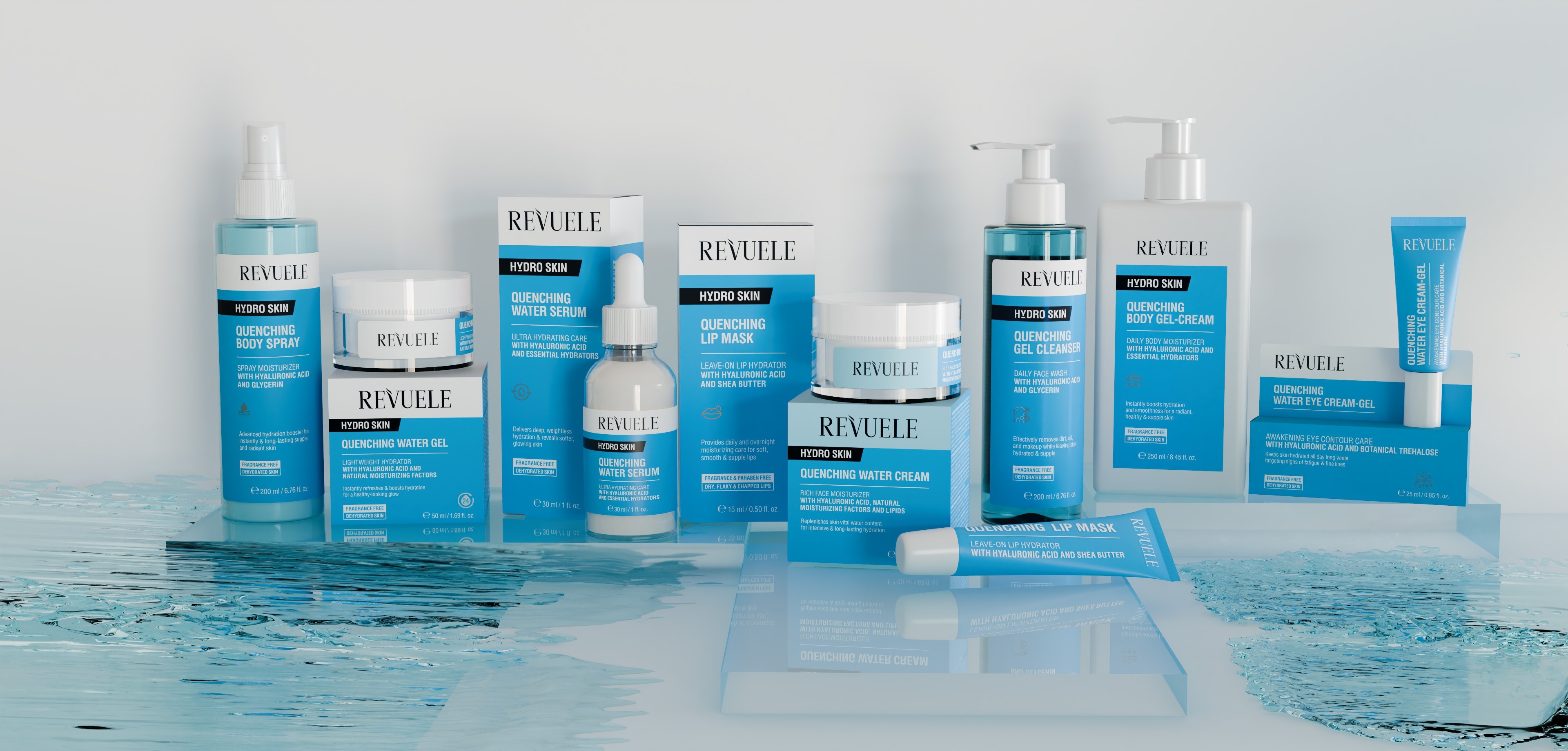 Гель для лица Revuele Hydro Skin Quenching Gel Cleanser очищающий освежающий 200 мл фото 