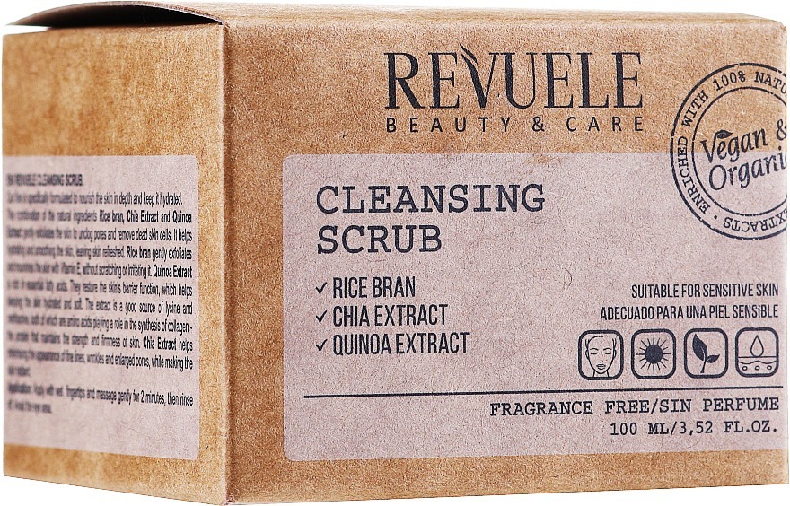 Скраб для обличчя Revuele Vegan & Organic Cleansing Scrub очищаючий 100 млфото2