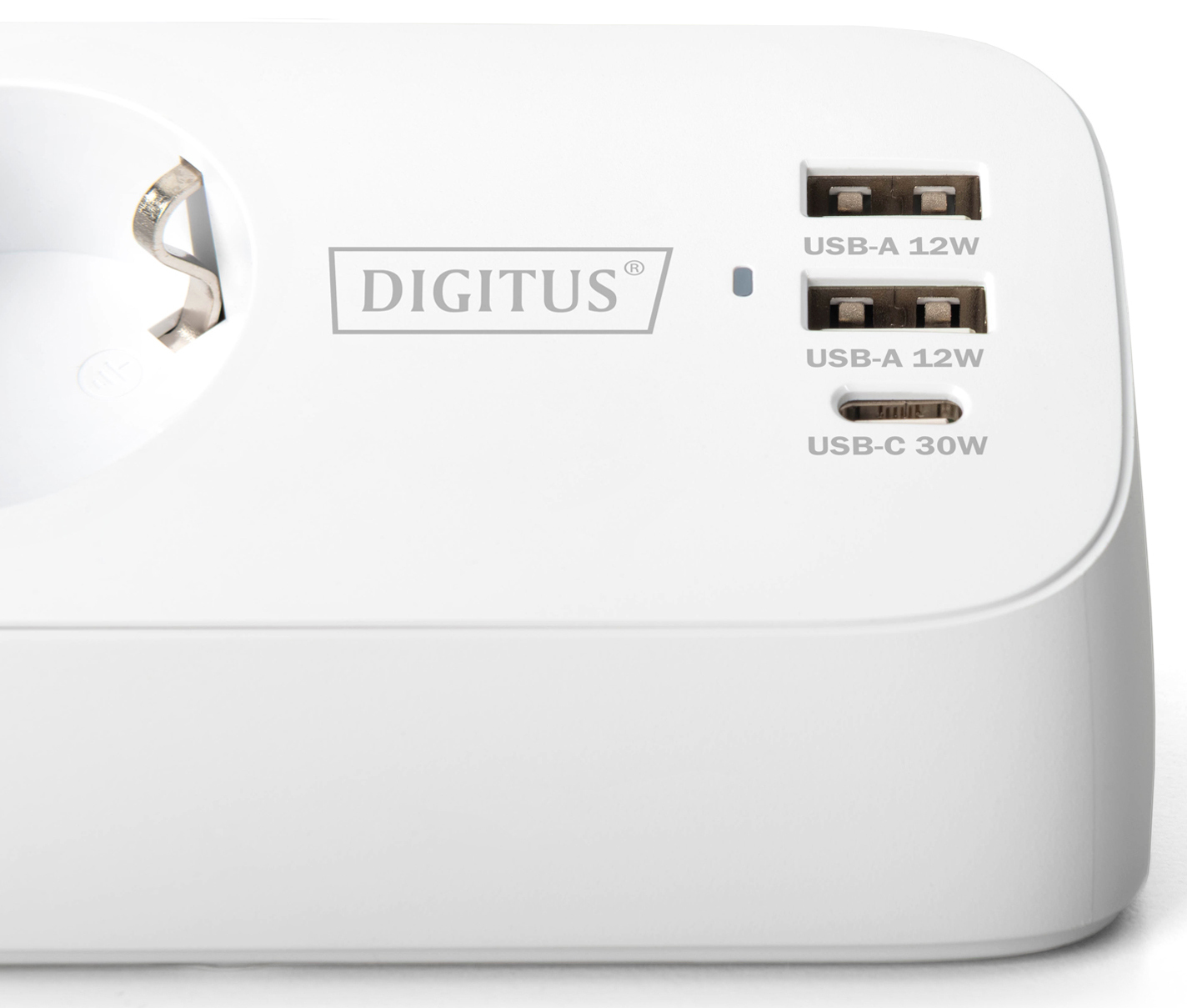 Блок розеток DIGITUS Office, 3xSchuko, 2xUSB-A, 1xUSB-C, 16A, 1.5м, вилка Schuko, білий (DA-70626)фото