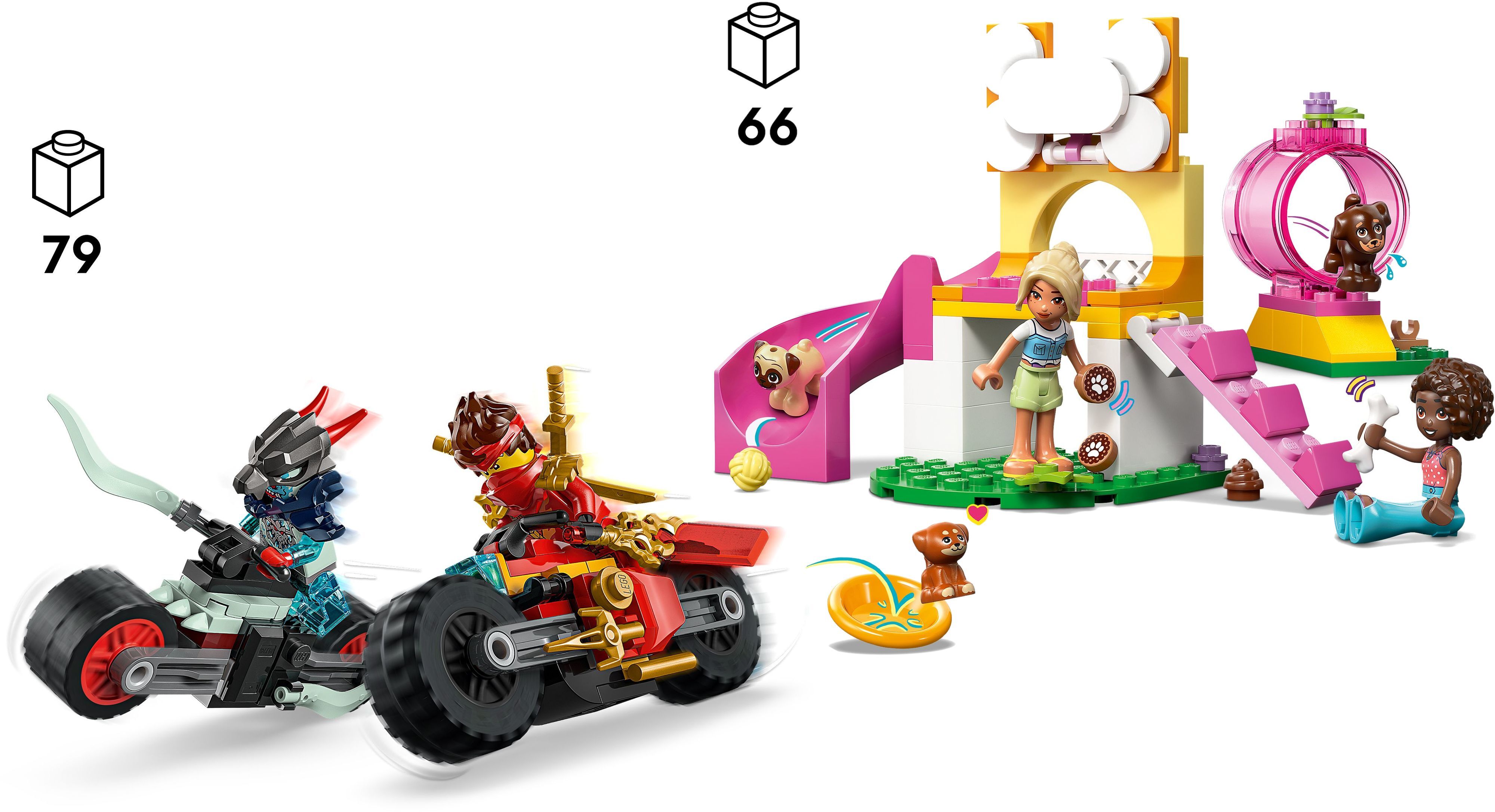Комплект LEGO 71838 Ninjago Скоростная гонка Кая + LEGO 42665 Игровая площадка для щенков V29 LEGO Friends фото 2