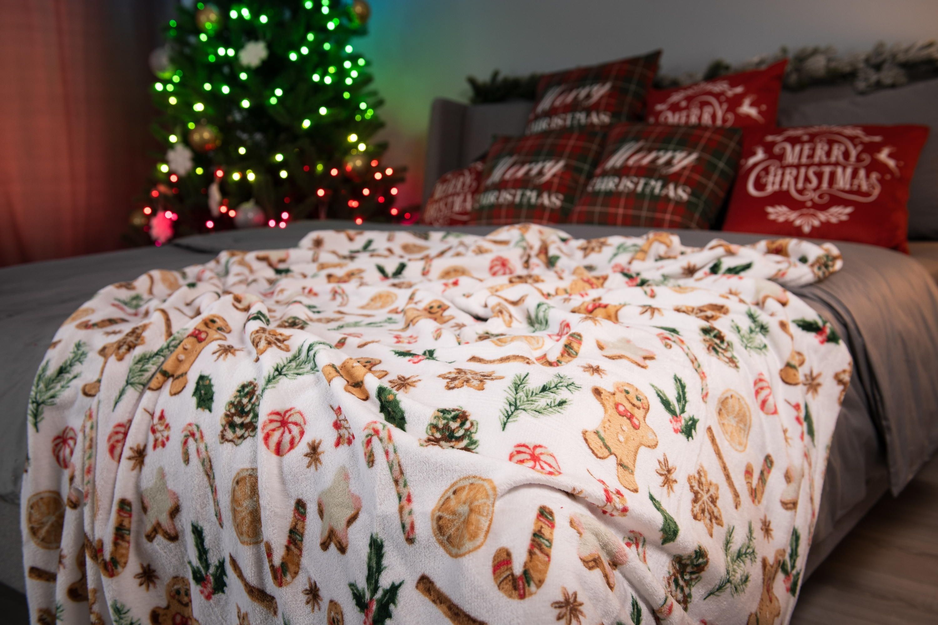 Набор пледов ARDESTO Christmas 160х200см рождественские корги, пряники имбирные (ART0119PB_ART0118PB) фото 11