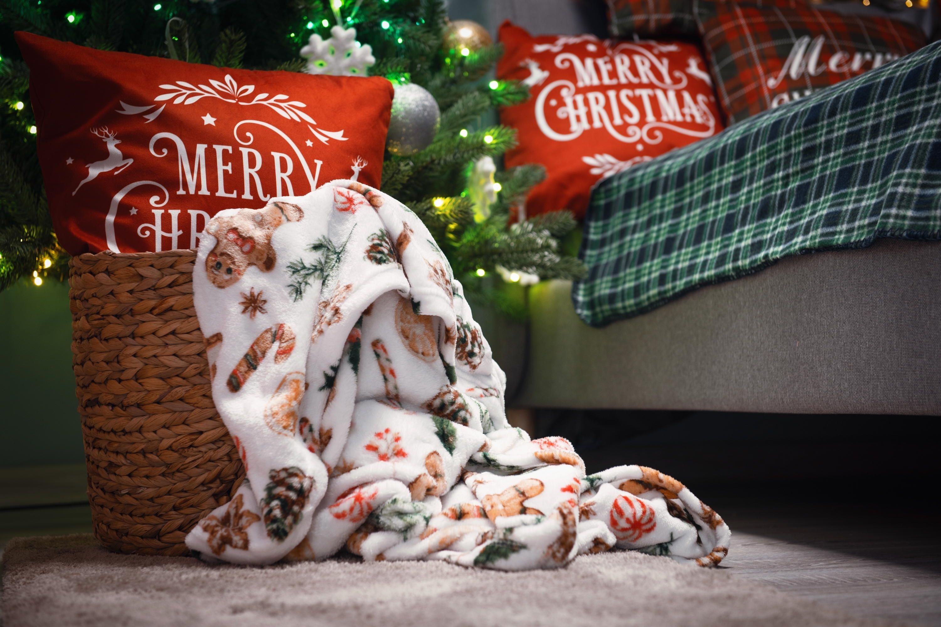 Набор пледов ARDESTO Christmas 160х200см рождественские корги, пряники имбирные (ART0119PB_ART0118PB) фото 8